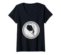 Donna Mitologia greca Sisyphus Design vintage Mito del re di Ephyra Maglietta con Collo a V