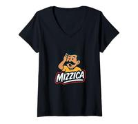 Donna Mizzica - Dialetto Siciliano Sicilia Sicilia Maglietta con Collo a V