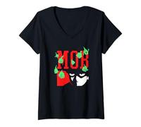 Donna Mob Psycho 100 Mob Eyes with Green Ghost Anime Maglietta con Collo a V