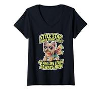 Donna Moda amante dei cani donne uomini chic Pet elegante animale piccolo cane Maglietta con Collo a V