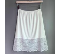 Donna Modale Pizzo Mezzo Sottoveste Elasticizzata Sottogonna Floreale