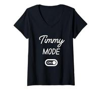 Donna modalità Timmy Activa Nome Divertente Maglietta con Collo a V