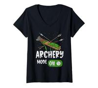 Donna modalità tiro con L'Arco su Archer Bow Hobby Freccia Maglietta con Collo a V