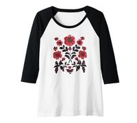 Donna Modello Tradizionale ucraino Ispirato a Vyshyvanka Maglia con Maniche Raglan