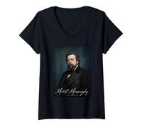 Donna Modesto pianista compositore Mussorgsky Maglietta con Collo a V