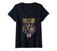 Donna Mötley Crüe - Theatre Of Pain - Pentagram Maglietta con Collo a V