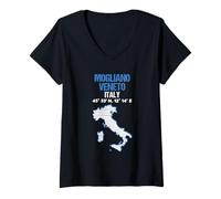 Donna Mogliano Veneto Italia Città Maglietta con Collo a V