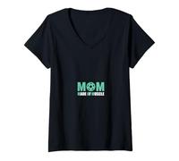 Donna Mom Made of Muscle Forza Palestra Maglietta con Collo a V