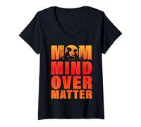 Donna Mom Mind over Matter Festa della mamma Famiglia Amore Donne Maglietta con Collo a V