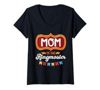 Donna Mom of The Ringmaster Maglietta con Collo a V