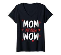 Donna Mom You Are So Much Wow Festa della Mamma Migliore Mamma Maglietta con Collo a V