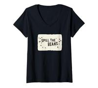 Donna Momenti divertenti iniziano con questo vestito Spill the Beans Maglietta con Collo a V
