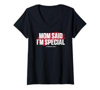 Donna Mom's Favorite Funny Mother's Day, Mom Said I'm Special Maglietta con Collo a V
