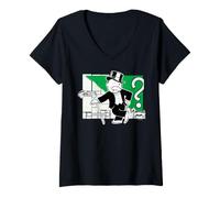 Donna Monopoly Classic Cover Maglietta con Collo a V