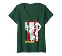 Donna Monopoly Gioco da Tavolo Take A Chance Retro Maglietta con Collo a V