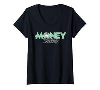 Donna Monopoly Money Talks Maglietta con Collo a V