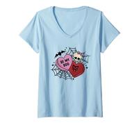 Donna Monster High - Be My Boo San Valentino Candy Hearts Maglietta con Collo a V