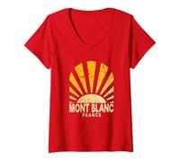 Donna Monte Bianco Francia - Monte Bianco Sunshine Maglietta con Collo a V