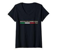 Donna Montelupo Fiorentino Italia Maglietta con Collo a V