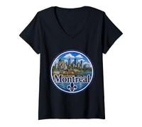 Donna Montréal, Canada, Québec Maglietta con Collo a V