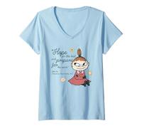 Donna Moomin Hope Tales From Moominvalley Little My Citazione Maglietta con Collo a V