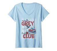Donna Morally Grey Book Club Book Lover Fiction Reader Bookish Maglietta con Collo a V
