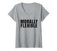 Donna Moralmente Flessibile Maglietta con Collo a V