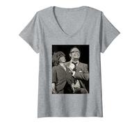 Donna Morecambe & Wise Eric Dummy Act sul palco di Dick Barnatt Maglietta con Collo a V