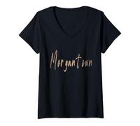 Donna Morgantown West Virginia Design Vintage Elegante Maglietta con Collo a V