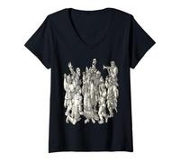 Donna Morris Dancers of The Medioevo Storico Cut out Maglietta con Collo a V