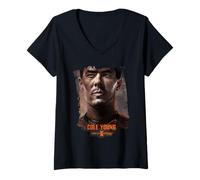 Donna Mortal Kombat 2 Cole Young Portrait Maglietta con Collo a V