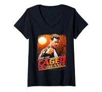 Donna Mortal Kombat 2 Johnny Cage Caged Vengeance Maglietta con Collo a V