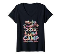 Donna Mother Daughter 2025 Camp Making Memories Together Maglietta con Collo a V