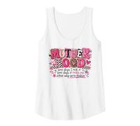 Donna Motherhood Funny Mom Life Leopard Retro Pink Graphic Citazione Canotta