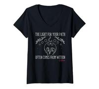 Donna Mothman Inspirational Citazione Creatura Folklore Cryptid Maglietta con Collo a V