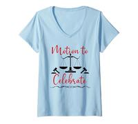Donna Motion to Celebrate Lawyer Graduation Funny Future Attorney Maglietta con Collo a V