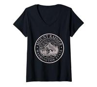 Donna Mount Rainier Washington Mountain Mt Climbing Summit Escursioni Maglietta con Collo a V