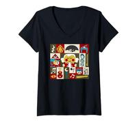 Donna Mozart Kawaii Maglietta con Collo a V