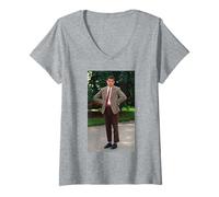 Donna Mr Bean - Foto Promozionale del Film Rowan Atkinson Maglietta con Collo a V
