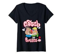 Donna Mr Potato Head Catch The Peelings Valentine Maglietta con Collo a V