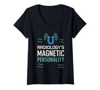 Donna MRI Technologist Radiologia Risonanza Magnetica Orgoglio Maglietta con Collo a V