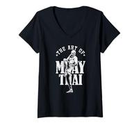 Donna Muay Thai L'Arte della Muay Thai Maglietta con Collo a V