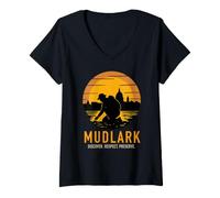 Donna Mudlark Scopri Respect Preserve Caccia al Tesoro Maglietta con Collo a V