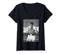 Donna Muhammad Ali Boxer Addestramento Deer Lake Per Leon Spinks Lotta Maglietta con Collo a V