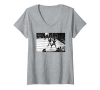 Donna Muhammad Ali Joe Frazier World Heavyweight Boxing La lotta Maglietta con Collo a V