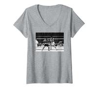 Donna Muhammad Ali Leon Spinks II Battaglia di New Orleans Boxing Maglietta con Collo a V