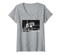 Donna Muhammad Ali Vs Leon Spinks II Battaglia di New Orleans Boxing Maglietta con Collo a V