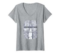 Donna Multnomah Falls Oregon vintage Maglietta con Collo a V