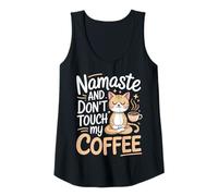Donna Mum Yoga Coffee Funny Namaste Saying Design Festa Mama Canotta
