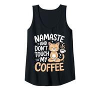 Donna Mum Yoga Coffee Funny Namaste Saying Design Festa Mama Canotta
